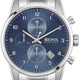 Hugo Boss Skymaster Blue Dial Silver Steel Strap Watch for Men - 1513784 Authentic Buy Shop Now