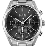 Hugo Boss Champion Black Dial Silver Steel Strap Watch for Men - 1513871 Authentic Buy Shop Now