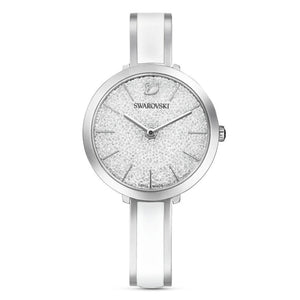 Swarovski Crystalline Delight Silver Dial Two Tone Steel Strap Watch for Women - 5580537 Authentic Buy Shop Now