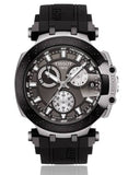 Tissot T Race Chronograph Anthracite Black Dial Black Silicone Strap Watch For Men - T115.417.27.061.00 Authentic Buy Shop Now