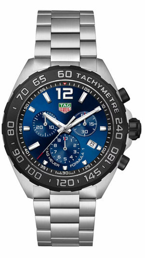Tag Heuer Formula 1 Chronograph Blue Dial Silver Steel Strap Watch for Men - CAZ101AV.BA0842 Authentic Buy Shop Now