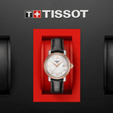 Tissot Bridgeport Lady White Dial Brown Leather Strap Watch For Women - T097.010.26.118.00 Authentic Buy Shop Now