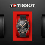 Tissot T Classic PR 100 Chronograph Anthracite Black Dial Black Mesh Bracelet Watch For Men - T101.417.23.061.00 Authentic Buy Shop Now