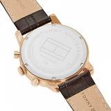 Tommy Hilfiger Kane Chronograph Blue Dial Brown Leather Strap Watch for Men - 1791399 Authentic Buy Shop Now