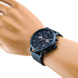 Tommy Hilfiger Evan Blue Dial Blue Mesh Bracelet Watch for Men - 1710397 Authentic Buy Shop Now