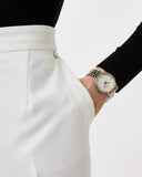 Michael Kors Pyper Three Hand White Dial Two Tone Steel Strap Watch For Women - MK4595 Authentic Buy Shop Now