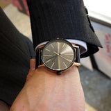 Calvin Klein Boost Black Dial Black Leather Strap Watch for Men - K7Y21TCZ Authentic Buy Shop Now