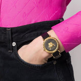 Versace Palazzo Empire Greca Black Dial Black Leather Strap Watch for Women - VEDV00119 Authentic Buy Shop Now
