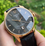 Tissot T Classic Chemin Des Tourelles Powermatic 80 Brown Dial Brown Leather Strap Watch for Men - T099.407.36.447.00 Authentic Buy Shop Now