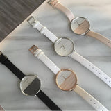 Calvin Klein Rise White Grey Dial White Leather Strap Watch for Women - K7A231L6 Authentic Buy Shop Now