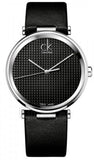 Calvin Klein Sight Black Dial Black Leather Strap Watch for Men - K1S21102 Authentic Buy Shop Now