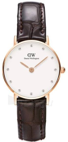Daniel Wellington Classy York White Dial Brown Leather Strap Watch For Women - DW00100061 Authentic Buy Shop Now