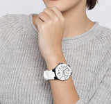 Guess Overdrive Chronograph White Dial White Rubber Strap Watch for Women - W0149L6 Authentic Buy Shop Now