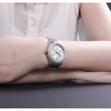 Guess Dazzler Diamonds Silver Dial Silver Steel Strap Watch for Women - W0335L1 Authentic Buy Shop Now