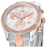 Tissot PR 100 Sport Chic Chronograph Mother of Pearl Dial Two Tone Steel Strap Watch for Women - T101.917.22.151.00 Authentic Buy Shop Now