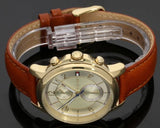 Tommy Hilfiger Claudia Rose Gold Dial Brown Leather Strap Watch for Women - 1781818 Authentic Buy Shop Now