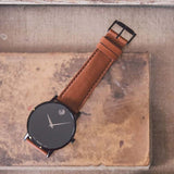 Movado Museum Classic Black Dial Brown Leather Strap Watch for Men - 0607198 Authentic Buy Shop Now