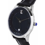 Movado 1881 Automatic Blue Dial Black Leather Strap Watch For Men - 606874 Authentic Buy Shop Now
