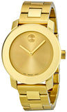 Movado Bold Yellow Gold Dial Yellow Gold Steel Strap Watch For Women - 3600085 Authentic Buy Shop Now