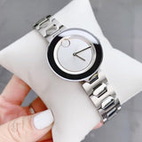Movado Bold Silver Dial Silver Steel Strap Watch For Women - 3600381 Authentic Buy Shop Now