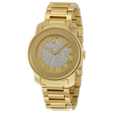 Movado Bold Pave Gold Dial Gold Steel Strap Watch For Women - 3600255 Authentic Buy Shop Now