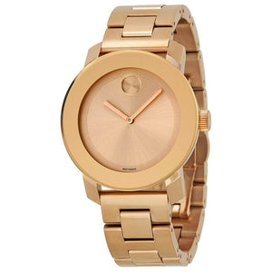 Movado Bold Rose Gold Dial Rose Gold Steel Strap Watch for Women - 3600188 Authentic Buy Shop Now