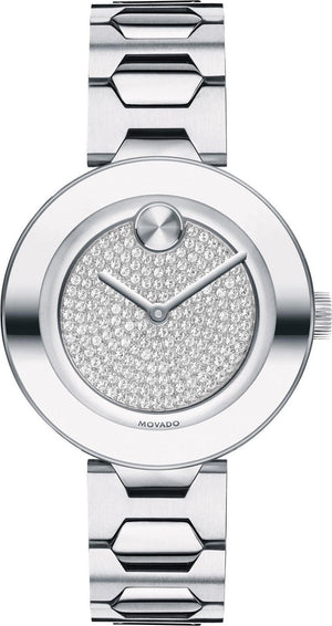 Movado Bold Silver Dial Silver Steel Strap Watch For Women - 3600567 Authentic Buy Shop Now
