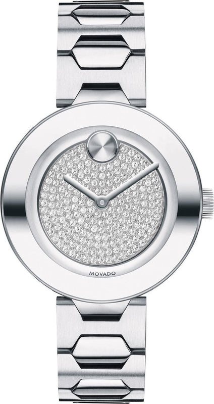 Movado Bold Silver Dial Silver Steel Strap Watch For Women - 3600567 Authentic Buy Shop Now