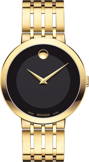 Movado Esperanza Museum 39mm Black Dial Stainless Steel Watch For Men - 0607059 Authentic Buy Shop Now