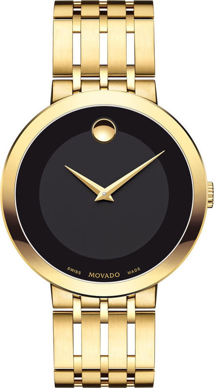 Movado Esperanza Museum 39mm Black Dial Stainless Steel Watch For Men - 0607059 Authentic Buy Shop Now