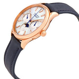 Movado Heritage Celestograf White Mother of Pearl Dial Blue Leather Strap Watch For Women - 3650011 Authentic Buy Shop Now
