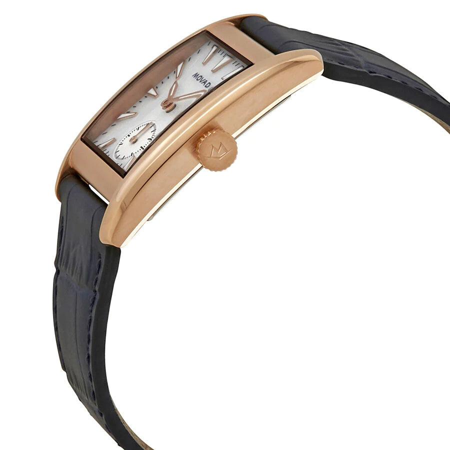 Movado Heritage Mother of Pearl White Dial Blue Leather Strap Watch For Women - 3650052 Authentic Buy Shop Now