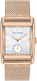 Movado Heritage White Mother of Pearl Dial Rose Gold Mesh Bracelet Watch For Women - 3650041 Authentic Buy Shop Now