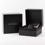 Movado Bold Metallic Blue Dial Black Leather Strap Watch for Men - 3600137 Authentic Buy Shop Now