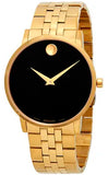 Movado Museum Classic Quartz Black Dial Gold Steel Strap Watch for Men - 0607203 Authentic Buy Shop Now