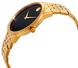 Movado Museum Classic Quartz Black Dial Gold Steel Strap Watch for Men - 0607203 Authentic Buy Shop Now