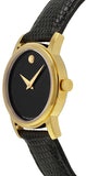Movado Museum Black Dial Black Leather Strap Watch For Women - 2100006 Authentic Buy Shop Now