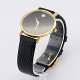 Movado Museum Black Dial Black Leather Strap Watch For Men - 2100005 Authentic Buy Shop Now