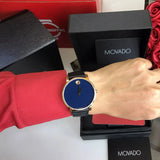 Movado Museum Sport Blue Dial Black Leather Strap Watch for Men - 0607266 Authentic Buy Shop Now