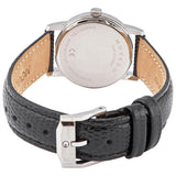 Movado Museum Blue Dial Black Leather Strap Watch For Women - 2100010 Authentic Buy Shop Now