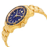 Movado Series 800 Blue Dial Gold Steel Strap Watch For Men - 2600144 Authentic Buy Shop Now