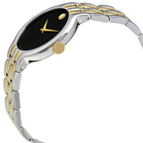 Movado Veturi Quartz Black Dial Two Tone Steel Strap Watch for Men - 0606932 Authentic Buy Shop Now