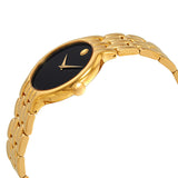 Movado Veturi Quartz Black Dial Gold Steel Strap Watch for Men - 0606934 Authentic Buy Shop Now