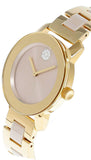 Movado Bold Beige Dial Two Tone Steel Strap Watch For Women - 3600640 Authentic Buy Shop Now