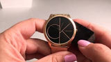 Calvin Klein Minimal Black Dial Rose Gold Mesh Bracelet Watch for Men - K3M21621 Authentic Buy Shop Now