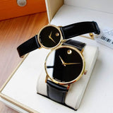 Movado Museum Classic Quartz Black Dial Black Leather Strap Watch for Men - 0607195 Authentic Buy Shop Now