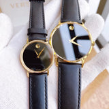 Movado Museum Classic Quartz Black Dial Black Leather Strap Watch for Men - 0607195 Authentic Buy Shop Now