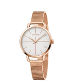 Calvin Klein Even White Dial Rose Gold Mesh Bracelet Watch for Women - K7B23626 Authentic Buy Shop Now