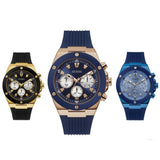 Guess Poseidon Blue Dial Blue Rubber Strap Watch for Men - GW0057G3 Authentic Buy Shop Now