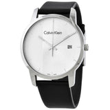 Calvin Klein City Silver Dial Black Steel Strap Watch for Men - K2G2G1CX Authentic Buy Shop Now